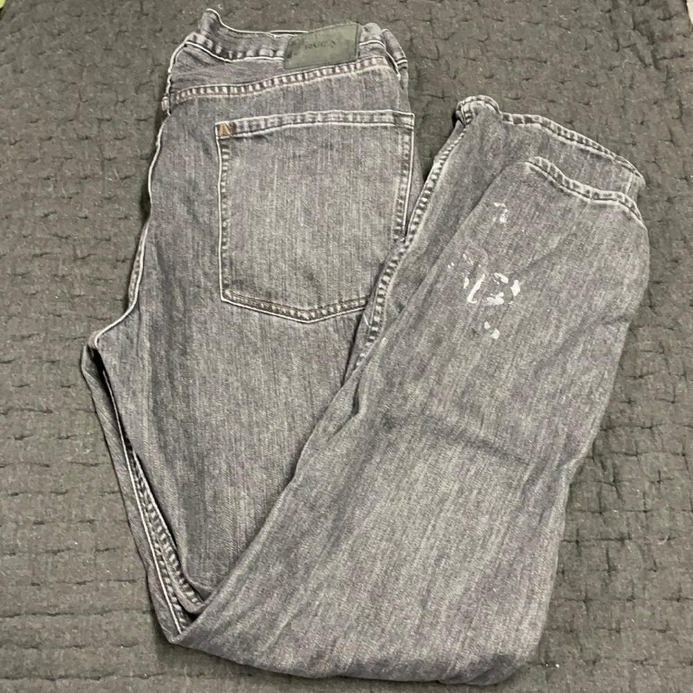 Mens 36 waist RVCA black denim jeans